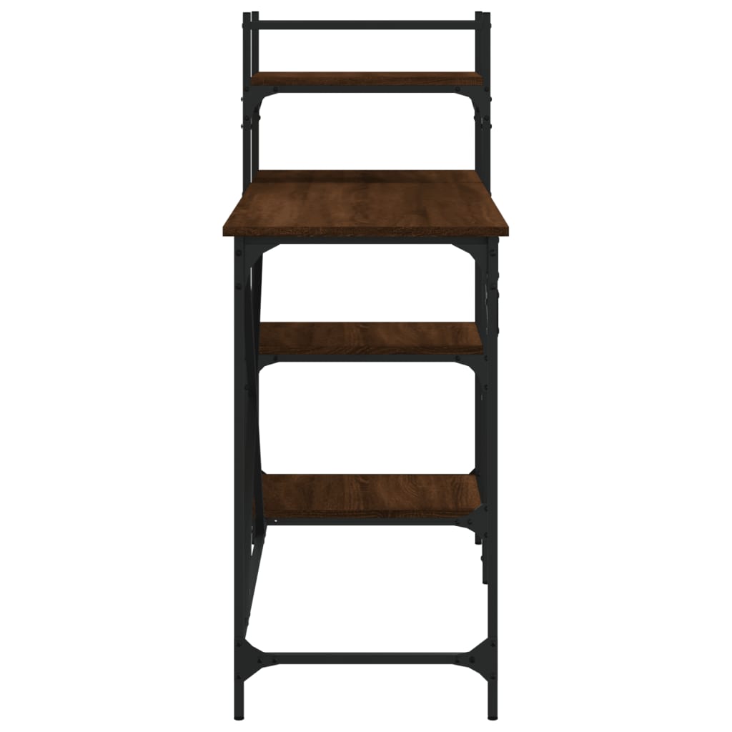 Computertisch mit Regal Braun Eiche-Optik 120x47x109 cm - Premium Schreibtische  - Just €87.30! Shop now at homesales4u