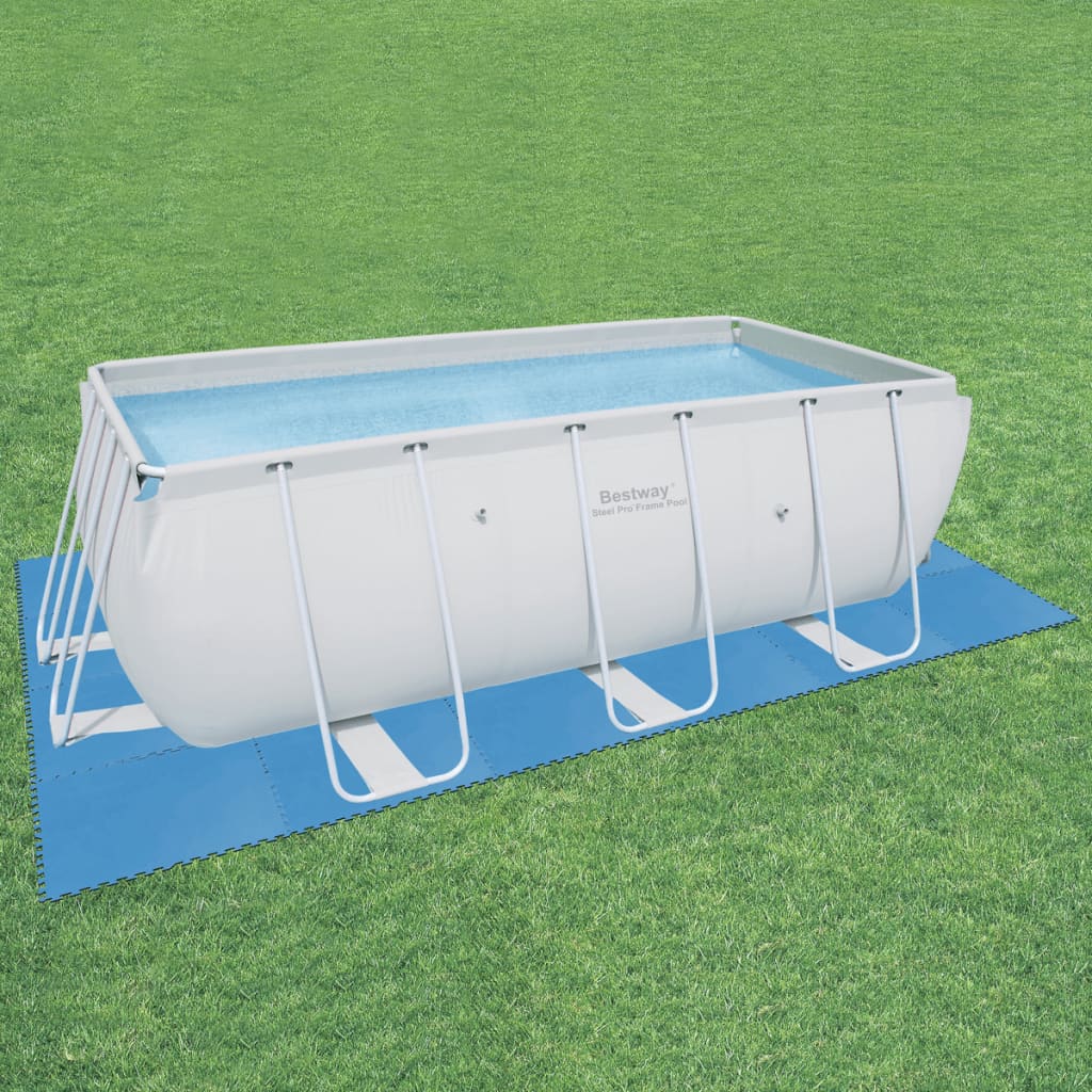 Pool-Bodenschutz 8 Stk. Blau 58220 - Premium Poolabdeckungen & -unterlagen  - Just €37.83! Shop now at homesales4u