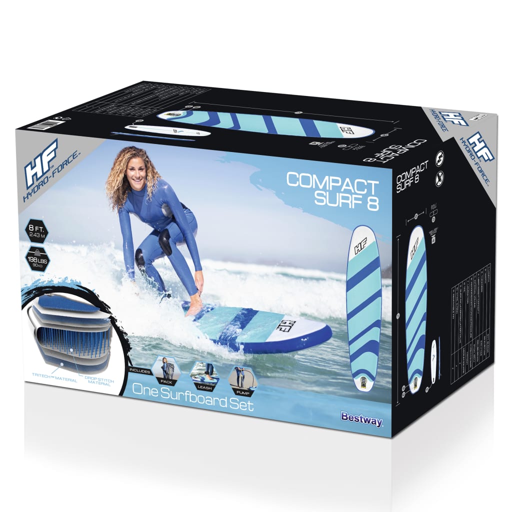 Hydro Force Surfbrett Aufblasbar 243x57x7 cm - Premium Paddelboards  - Just €363.48! Shop now at homesales4u
