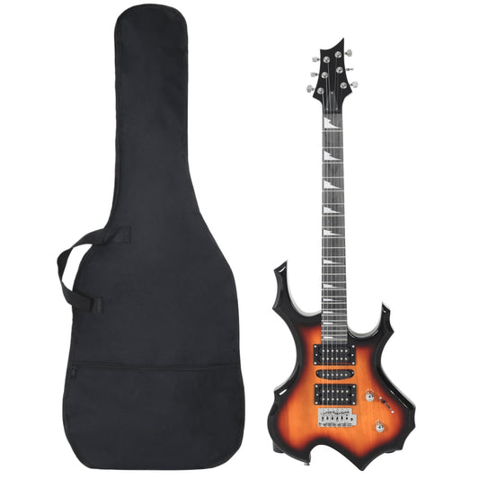 E-Gitarre für Anfänger mit Tasche Braun und Schwarz 4/4 39" - Premium Gitarren  - Just €229.19! Shop now at homesales4u