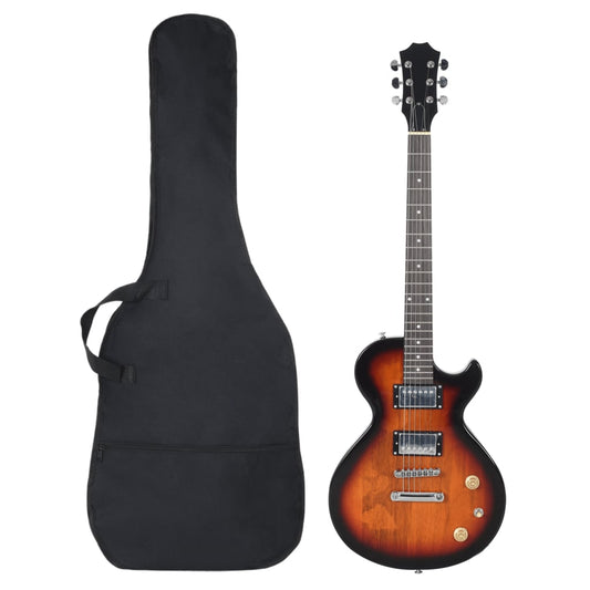 E-Gitarre für Anfänger mit Tasche Braun und Schwarz 4/4 39" - Premium Gitarren  - Just €197.23! Shop now at homesales4u