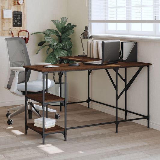Schreibtisch Braun Eichen-Optik 139x139x75 cm Holzwerkstoff - Premium Schreibtische  - Just €113.20! Shop now at homesales4u