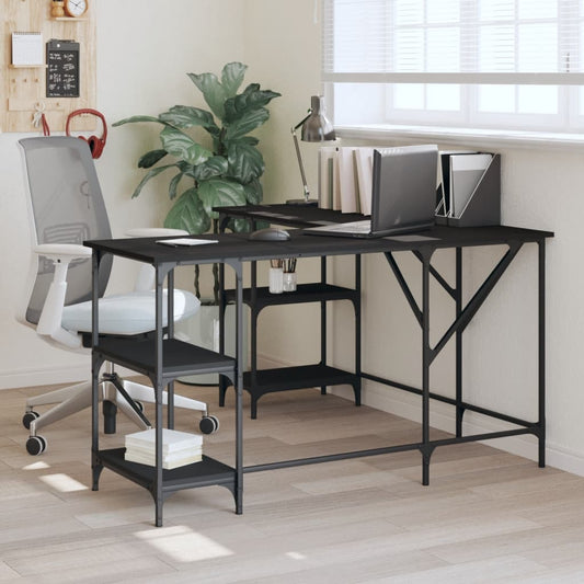 Schreibtisch Schwarz 139x139x75 cm Holzwerkstoff - Premium Schreibtische  - Just €129.12! Shop now at homesales4u