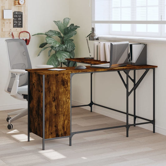 Schreibtisch Räuchereiche 141x141x75 cm Holzwerkstoff - Premium Schreibtische  - Just €119.32! Shop now at homesales4u
