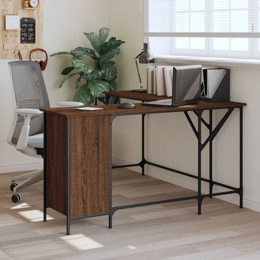 Schreibtisch Braun Eichen-Optik 141x141x75 cm Holzwerkstoff - Premium Schreibtische  - Just €123.68! Shop now at homesales4u