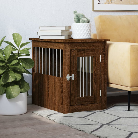 Hundekäfig im Möbelstil Braun Eichen-Optik 45x62x59 cm - Premium Hundehütten  - Just €80.94! Shop now at homesales4u