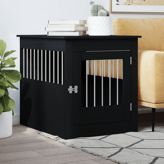 Hundekäfig im Möbelstil Schwarz 64,5x80x71 cm Holzwerkstoff - Premium Hundehütten  - Just €114.94! Shop now at homesales4u