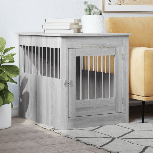 Hundekäfig im Möbelstil Grau Sonoma 64,5x80x71 cm Holzwerkstoff - Premium Hundehütten  - Just €122.69! Shop now at homesales4u