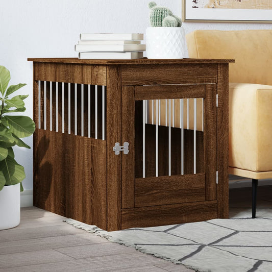Hundekäfig im Möbelstil Braun Eichen-Optik 64,5x80x71 cm - Premium Hundehütten  - Just €118.27! Shop now at homesales4u