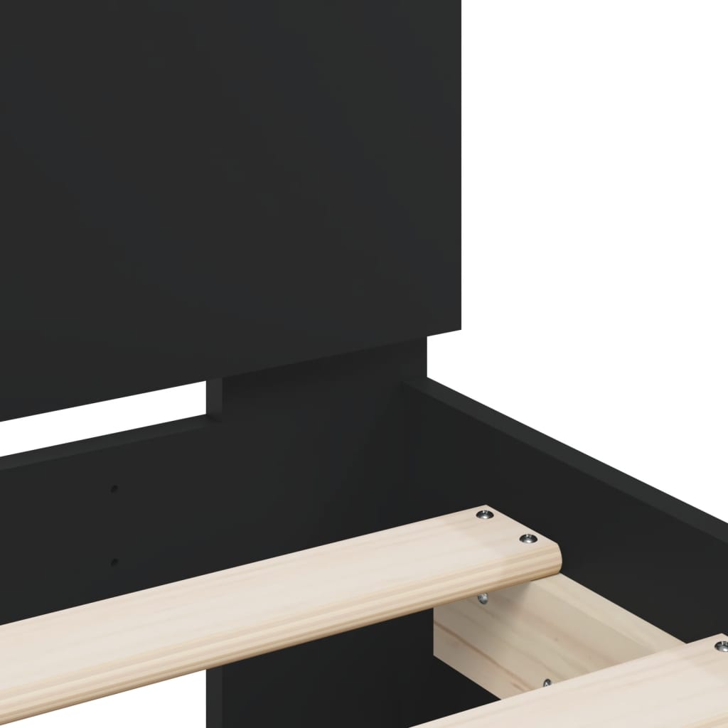 Bett mit LED-Beleuchtung ohne Matratze Schwarz 120x200 cm - Premium Betten & Bettgestelle  - Just €216.85! Shop now at homesales4u