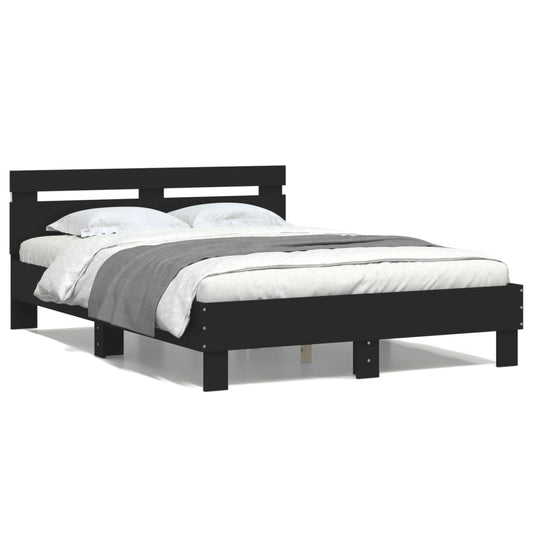 Bett mit LED-Beleuchtung ohne Matratze Schwarz 120x200 cm - Premium Betten & Bettgestelle  - Just €216.85! Shop now at homesales4u