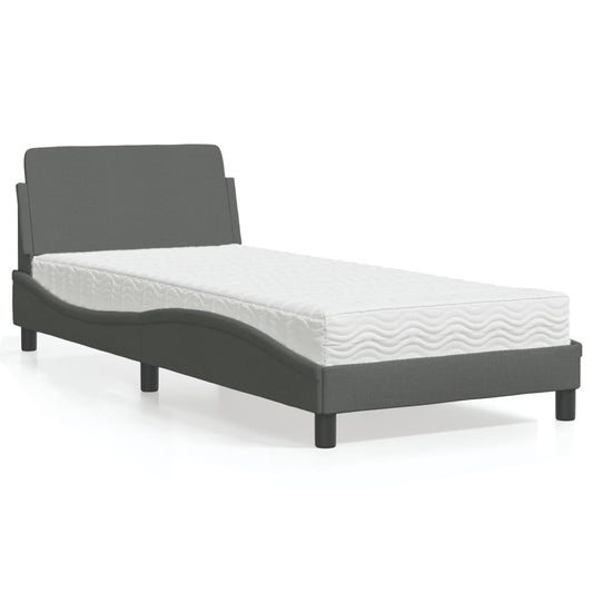 Bett mit Matratze Dunkelgrau 80x200 cm Stoff - Premium Betten & Bettgestelle  - Just €312.09! Shop now at homesales4u