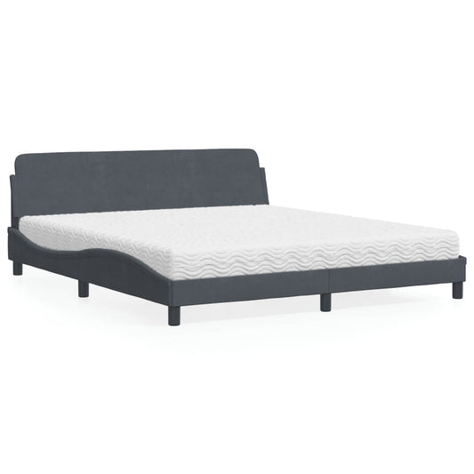 Bett mit Matratze Dunkelgrau 180x200 cm Samt - Premium Betten & Bettgestelle  - Just €487.57! Shop now at homesales4u