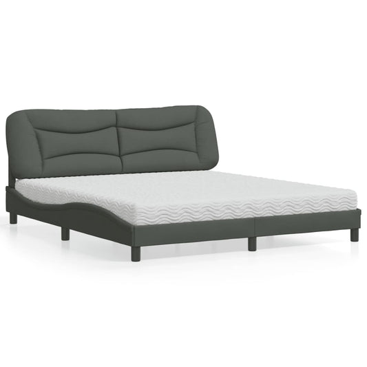 Bett mit Matratze Dunkelgrau 180x200 cm Stoff - Premium Betten & Bettgestelle  - Just €580.71! Shop now at homesales4u