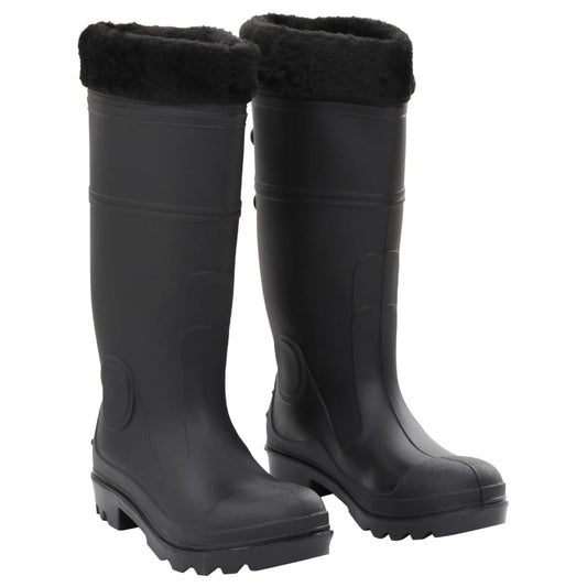 Gummistiefel mit Herausnehmbarem Innenfutter Schwarz Gr. 38 PVC - Premium Wathosen für Angler & Jäger  - Just €40.91! Shop now at homesales4u