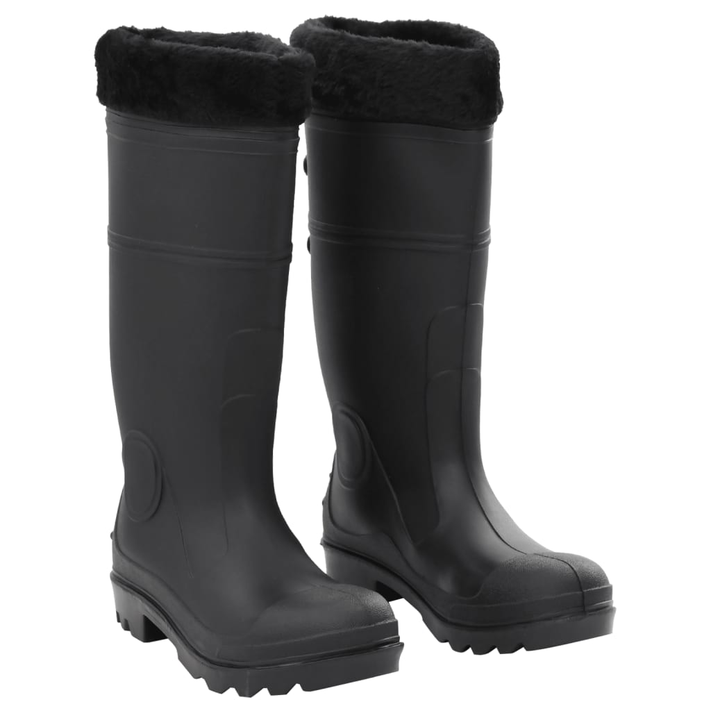 Gummistiefel mit Herausnehmbarem Innenfutter Schwarz Gr. 39 PVC - Premium Wathosen für Angler & Jäger  - Just €43.21! Shop now at homesales4u