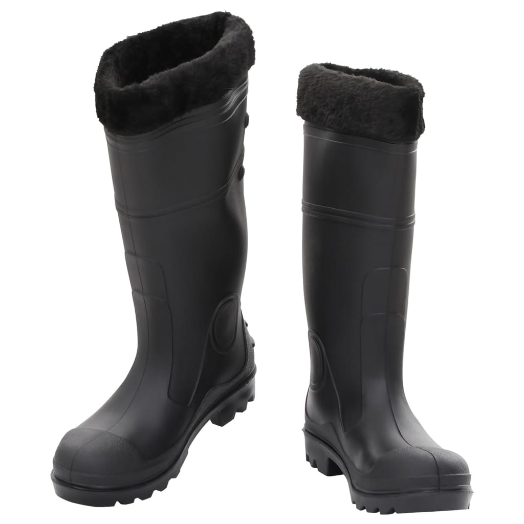 Gummistiefel mit Herausnehmbarem Innenfutter Schwarz Gr. 39 PVC - Premium Wathosen für Angler & Jäger  - Just €43.21! Shop now at homesales4u