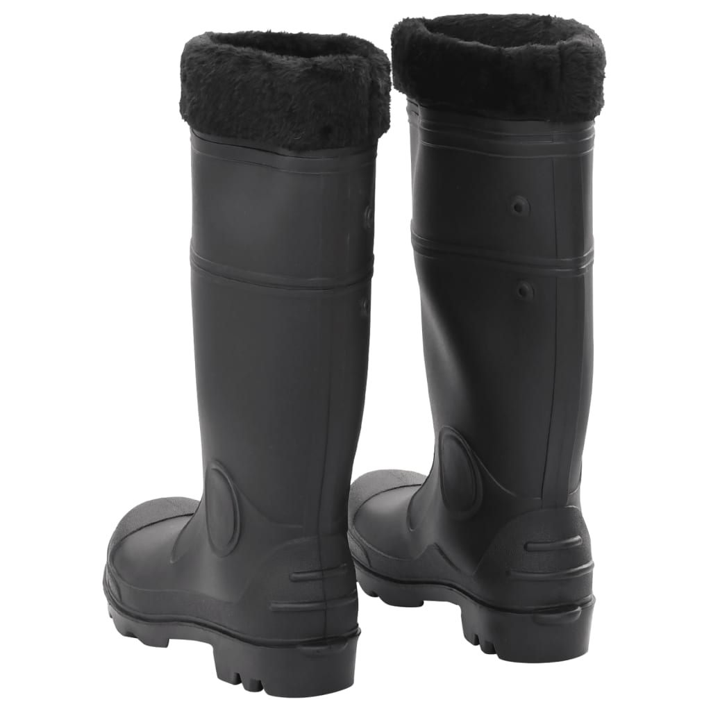 Gummistiefel mit Herausnehmbarem Innenfutter Schwarz Gr. 39 PVC - Premium Wathosen für Angler & Jäger  - Just €43.21! Shop now at homesales4u