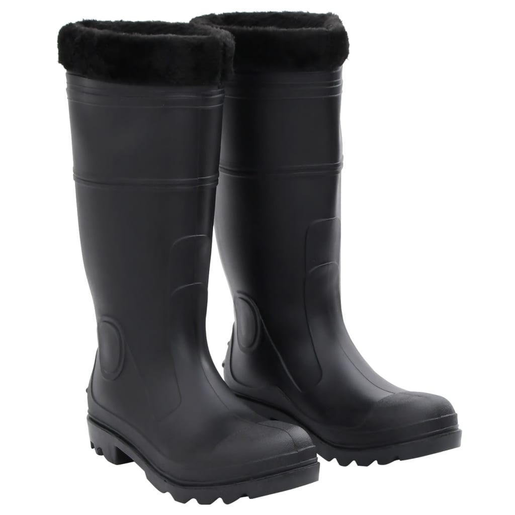 Gummistiefel mit Herausnehmbarem Innenfutter Schwarz Gr. 42 PVC - Premium Wathosen für Angler & Jäger  - Just €38.46! Shop now at homesales4u