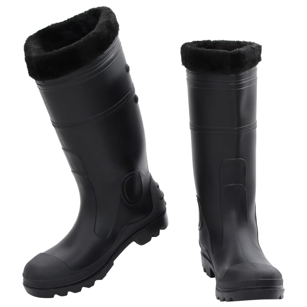 Gummistiefel mit Herausnehmbarem Innenfutter Schwarz Gr. 43 PVC - Premium Wathosen für Angler & Jäger  - Just €44.08! Shop now at homesales4u
