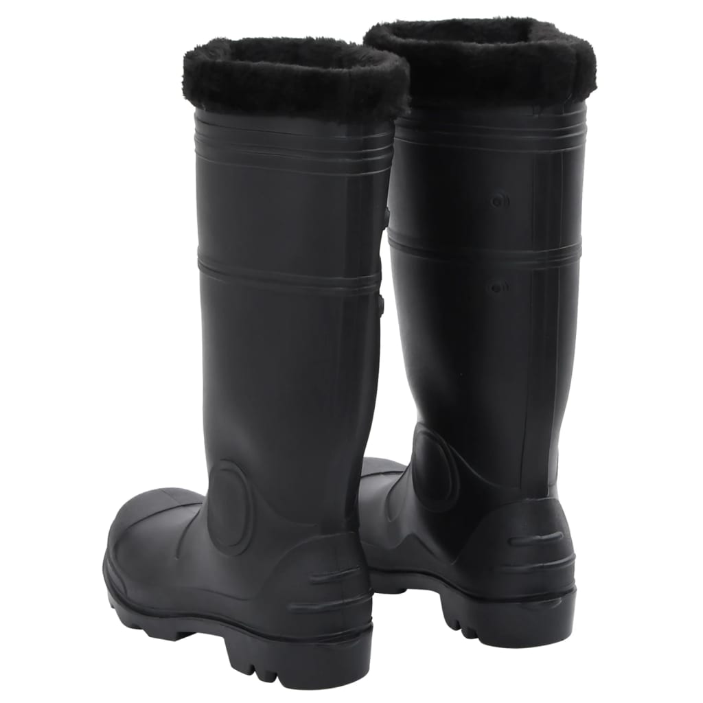 Gummistiefel mit Herausnehmbarem Innenfutter Schwarz Gr. 43 PVC - Premium Wathosen für Angler & Jäger  - Just €44.08! Shop now at homesales4u