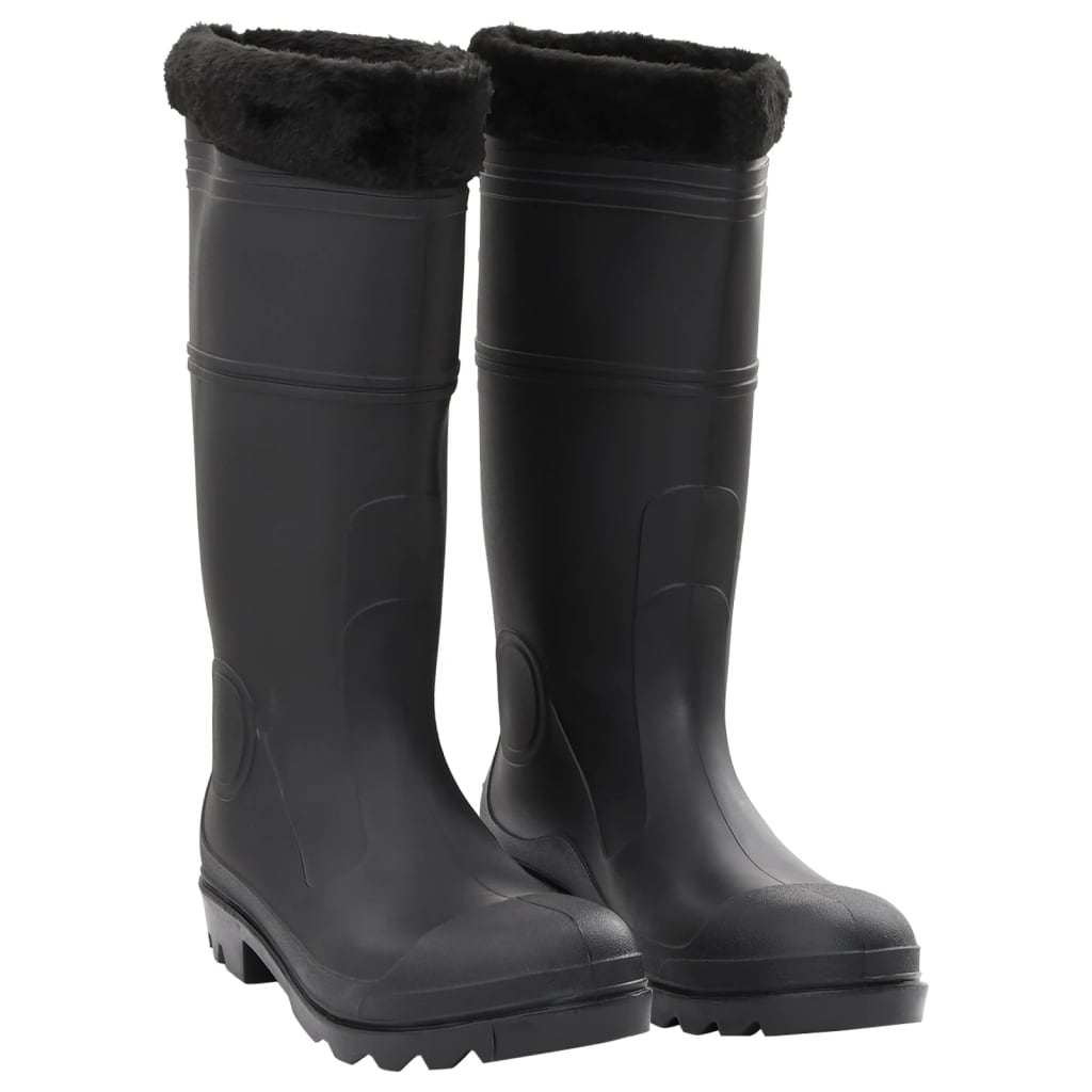 Gummistiefel mit Herausnehmbarem Innenfutter Schwarz Gr. 45 PVC - Premium Wathosen für Angler & Jäger  - Just €41.87! Shop now at homesales4u