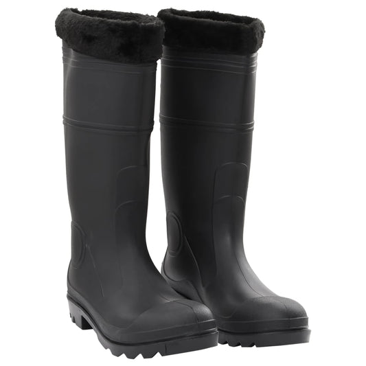 Gummistiefel mit Herausnehmbarem Innenfutter Schwarz Gr. 45 PVC - Premium Wathosen für Angler & Jäger  - Just €41.87! Shop now at homesales4u