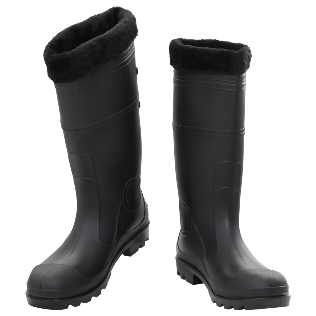 Gummistiefel mit Herausnehmbarem Innenfutter Schwarz Gr. 45 PVC - Premium Wathosen für Angler & Jäger  - Just €41.87! Shop now at homesales4u