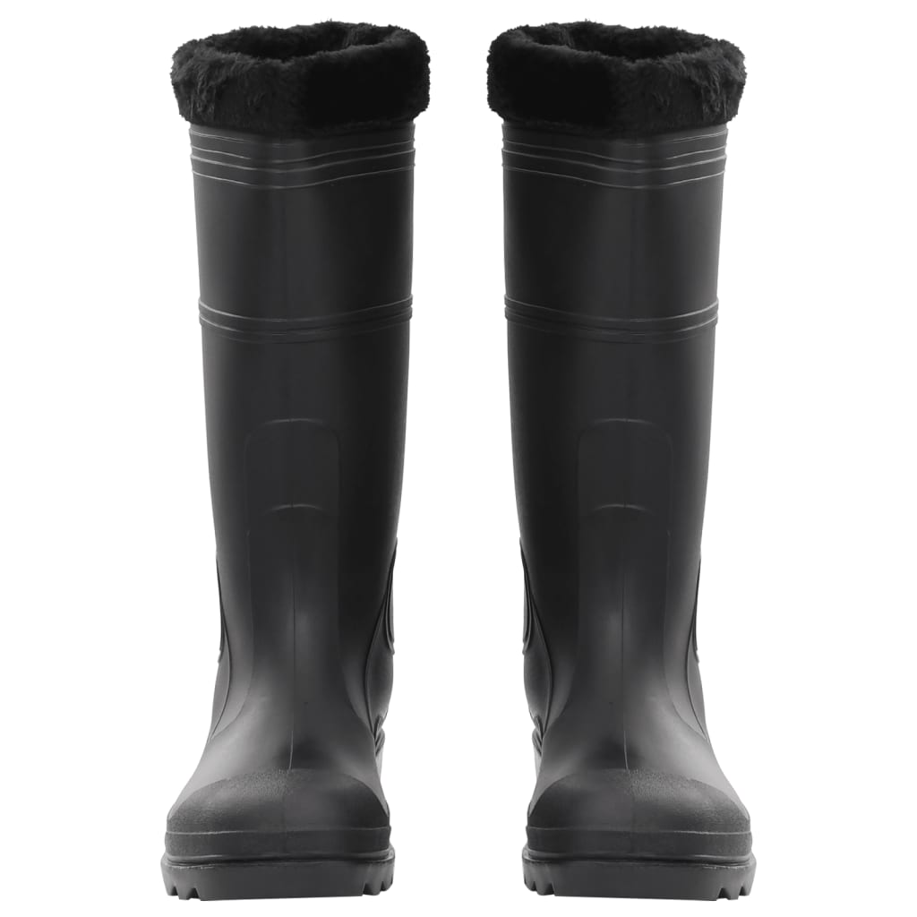 Gummistiefel mit Herausnehmbarem Innenfutter Schwarz Gr. 45 PVC - Premium Wathosen für Angler & Jäger  - Just €41.87! Shop now at homesales4u