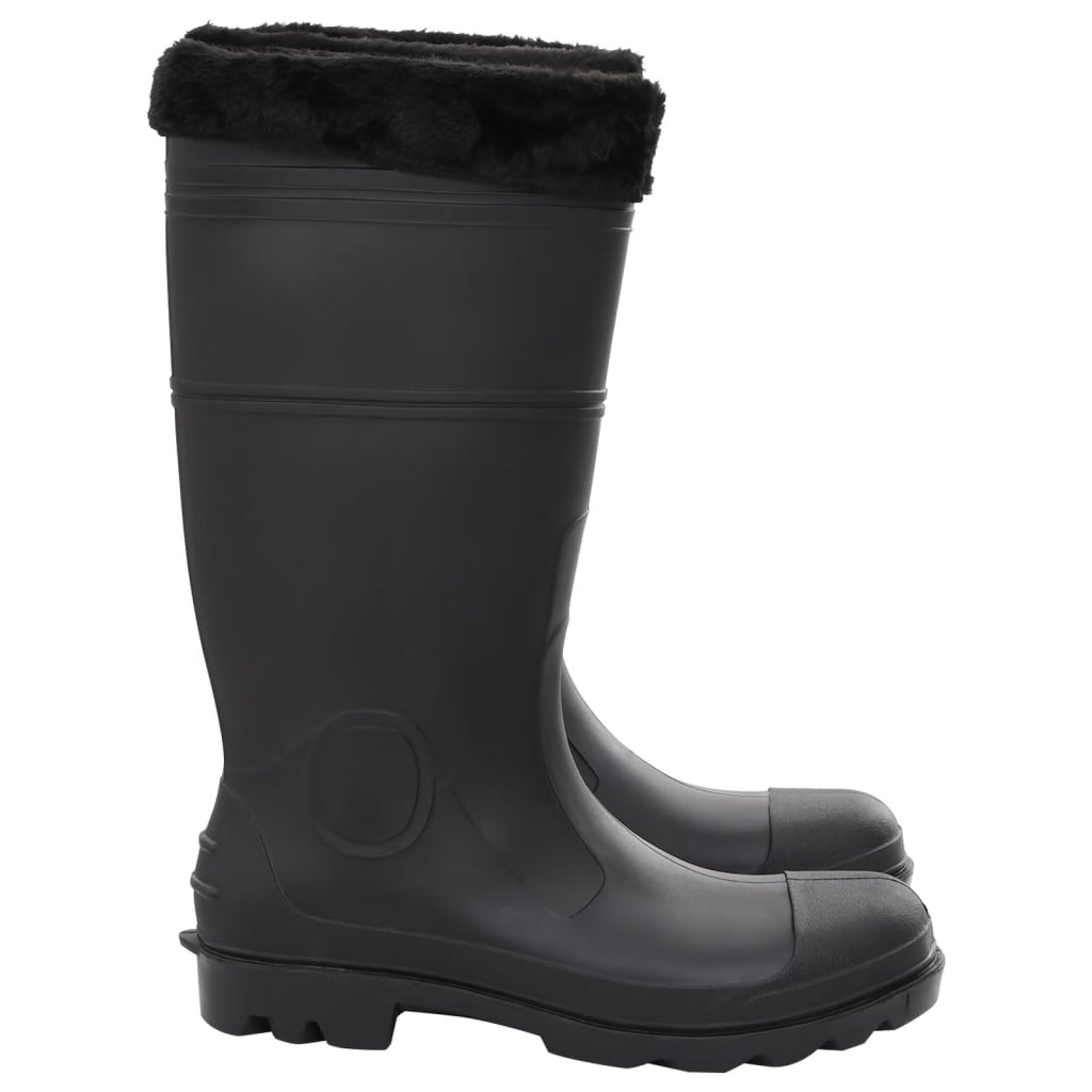 Gummistiefel mit Herausnehmbarem Innenfutter Schwarz Gr. 45 PVC - Premium Wathosen für Angler & Jäger  - Just €41.87! Shop now at homesales4u