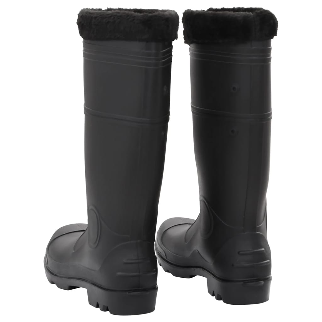 Gummistiefel mit Herausnehmbarem Innenfutter Schwarz Gr. 45 PVC - Premium Wathosen für Angler & Jäger  - Just €41.87! Shop now at homesales4u