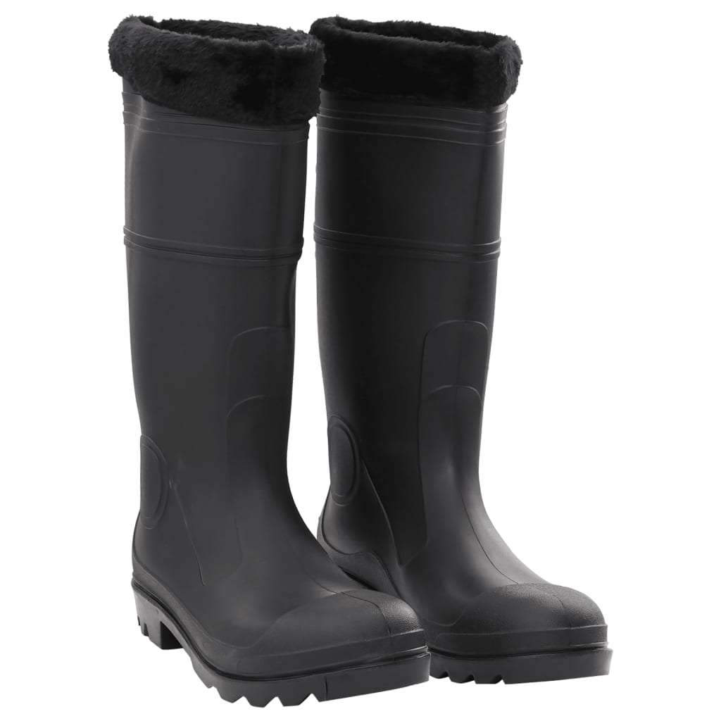 Gummistiefel mit Herausnehmbarem Innenfutter Schwarz Gr. 46 PVC - Premium Wathosen für Angler & Jäger  - Just €41.87! Shop now at homesales4u