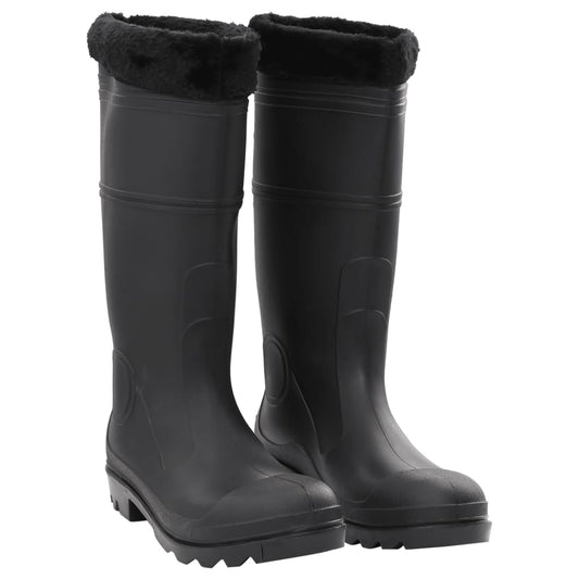 Gummistiefel mit Herausnehmbarem Innenfutter Schwarz Gr. 46 PVC - Premium Wathosen für Angler & Jäger  - Just €41.87! Shop now at homesales4u
