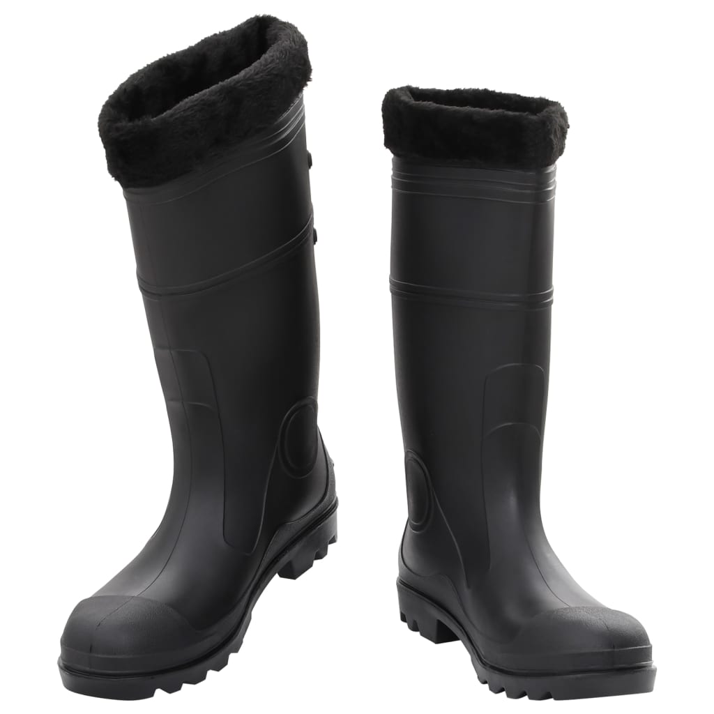 Gummistiefel mit Herausnehmbarem Innenfutter Schwarz Gr. 46 PVC - Premium Wathosen für Angler & Jäger  - Just €41.87! Shop now at homesales4u