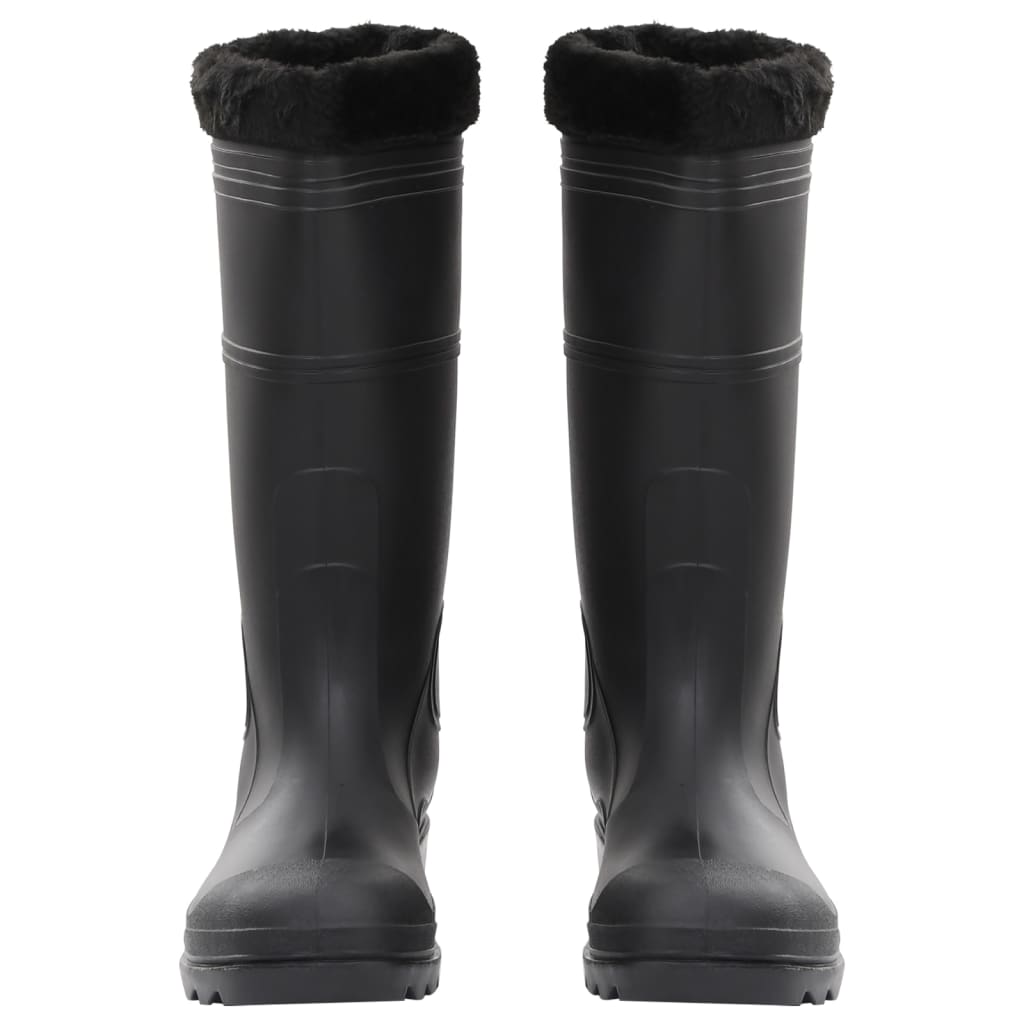 Gummistiefel mit Herausnehmbarem Innenfutter Schwarz Gr. 46 PVC - Premium Wathosen für Angler & Jäger  - Just €41.87! Shop now at homesales4u