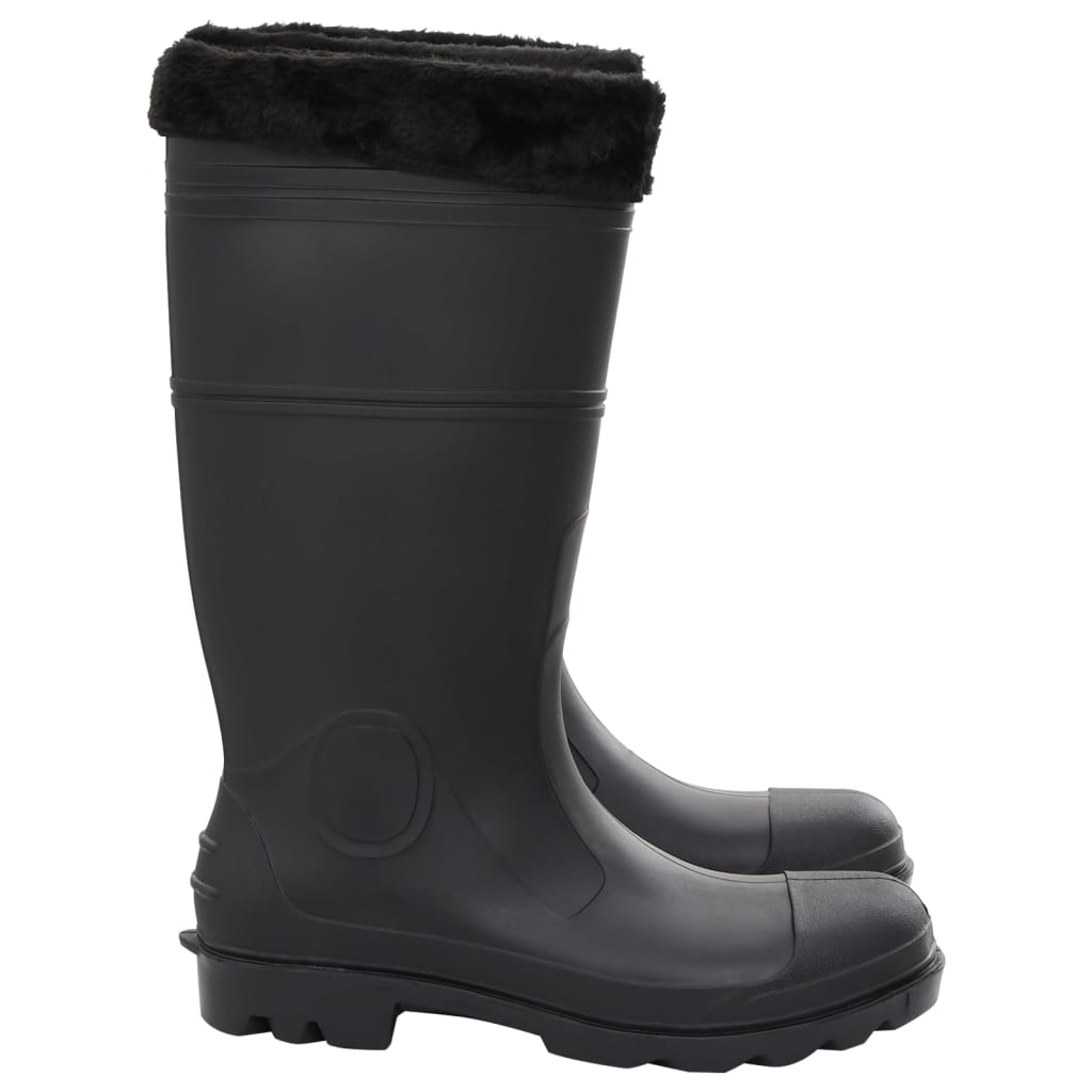 Gummistiefel mit Herausnehmbarem Innenfutter Schwarz Gr. 46 PVC - Premium Wathosen für Angler & Jäger  - Just €41.87! Shop now at homesales4u
