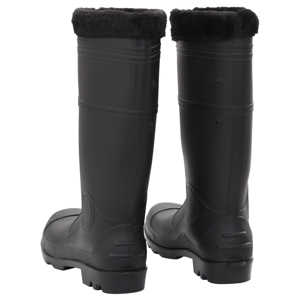 Gummistiefel mit Herausnehmbarem Innenfutter Schwarz Gr. 46 PVC - Premium Wathosen für Angler & Jäger  - Just €41.87! Shop now at homesales4u