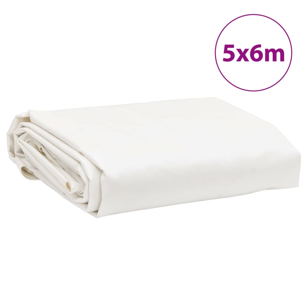 Abdeckplane Weiß 5x6 m 650 g/m² - Premium Planen  - Just €221.23! Shop now at homesales4u