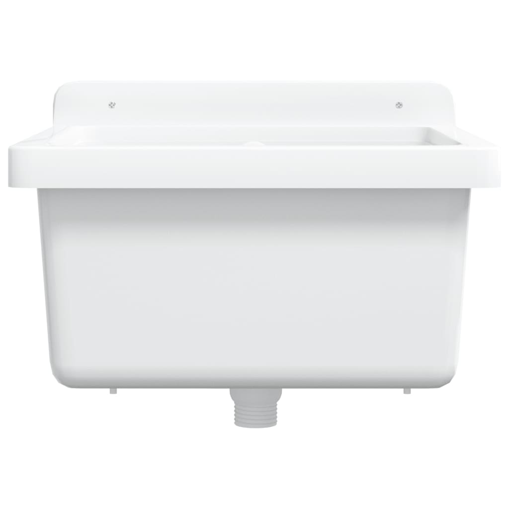 Ausgussbecken Wandmontage Weiß 40x40x24 cm Harz - Premium Küchenspülen & Spülbecken  - Just €75.79! Shop now at homesales4u