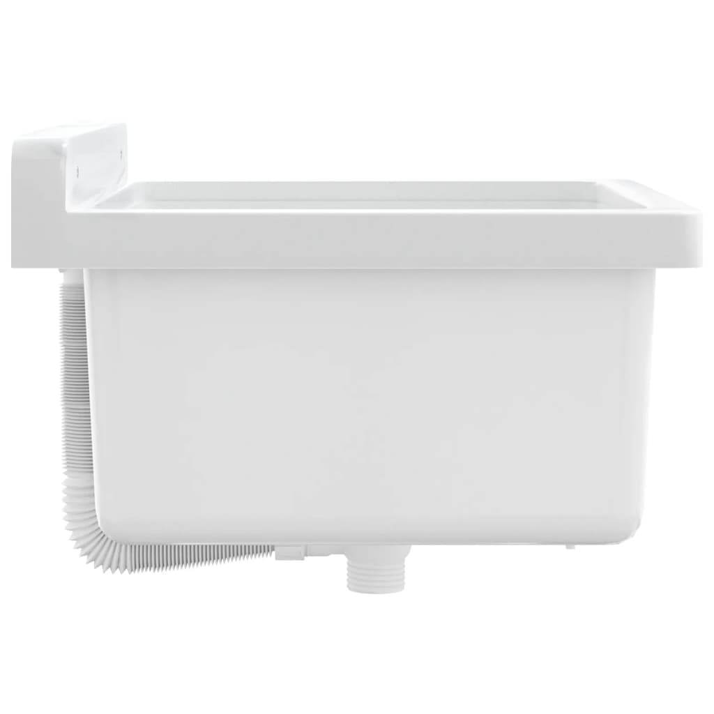 Ausgussbecken Wandmontage Weiß 40x40x24 cm Harz - Premium Küchenspülen & Spülbecken  - Just €75.79! Shop now at homesales4u