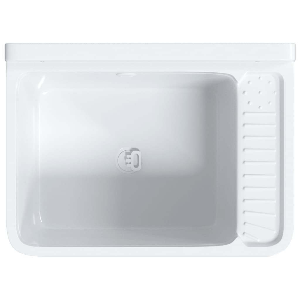 Ausgussbecken Wandmontage Weiß 50x35x24 cm Harz - Premium Küchenspülen & Spülbecken  - Just €72.19! Shop now at homesales4u