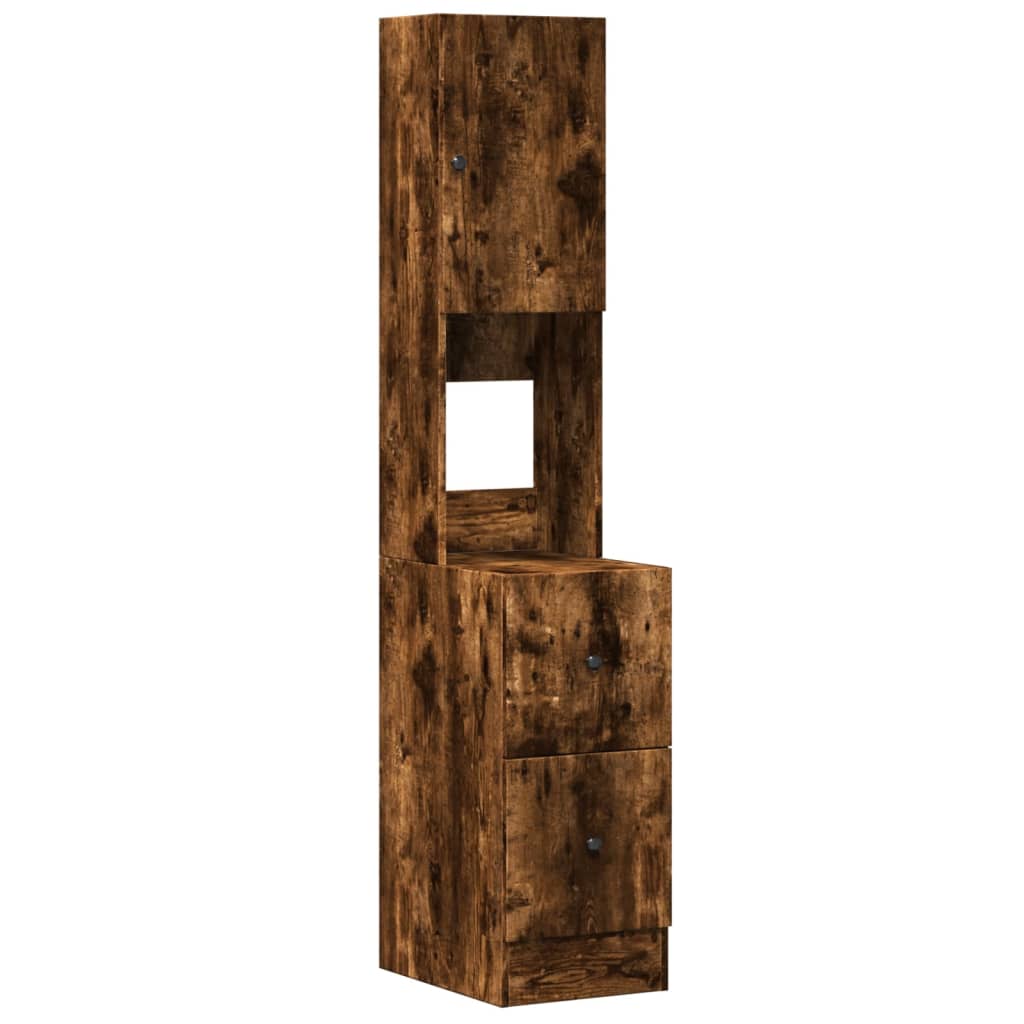 Küchenschrank Räuchereiche 35x50x180 cm Holzwerkstoff - Premium Küchenschränke  - Just €97.53! Shop now at homesales4u