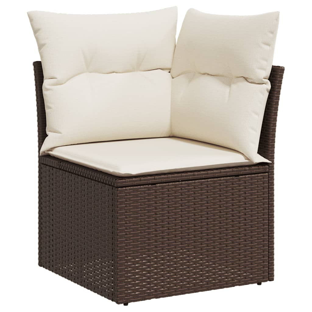 7-tlg. Garten-Sofagarnitur mit Kissen Braun Poly Rattan - Premium Gartenmöbel-Sets  - Just €667.59! Shop now at homesales4u