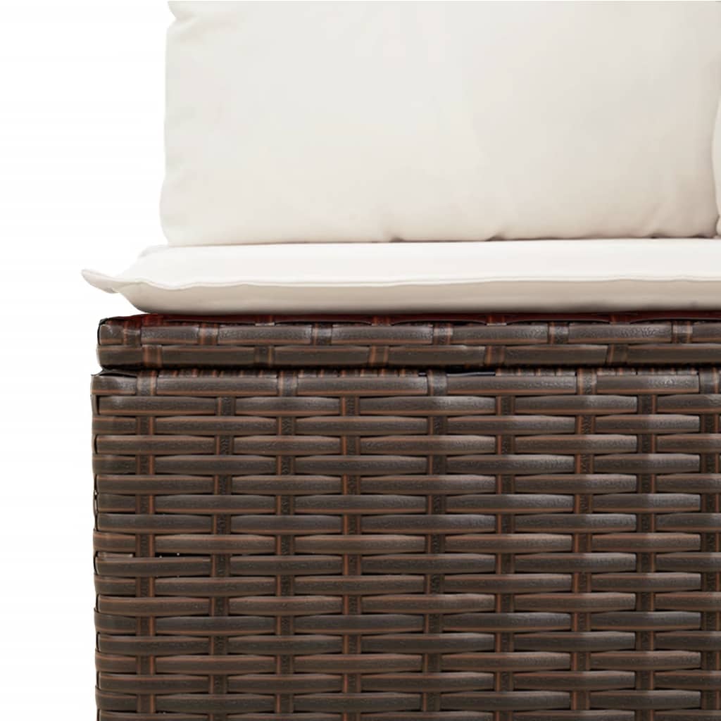 7-tlg. Garten-Sofagarnitur mit Kissen Braun Poly Rattan - Premium Gartenmöbel-Sets  - Just €667.59! Shop now at homesales4u