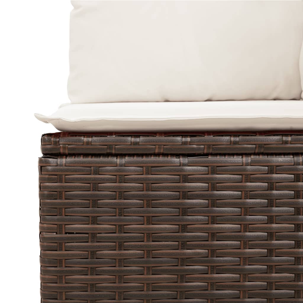 6-tlg. Garten-Sofagarnitur mit Kissen Braun Poly Rattan - Premium Gartenmöbel-Sets  - Just €554.21! Shop now at homesales4u