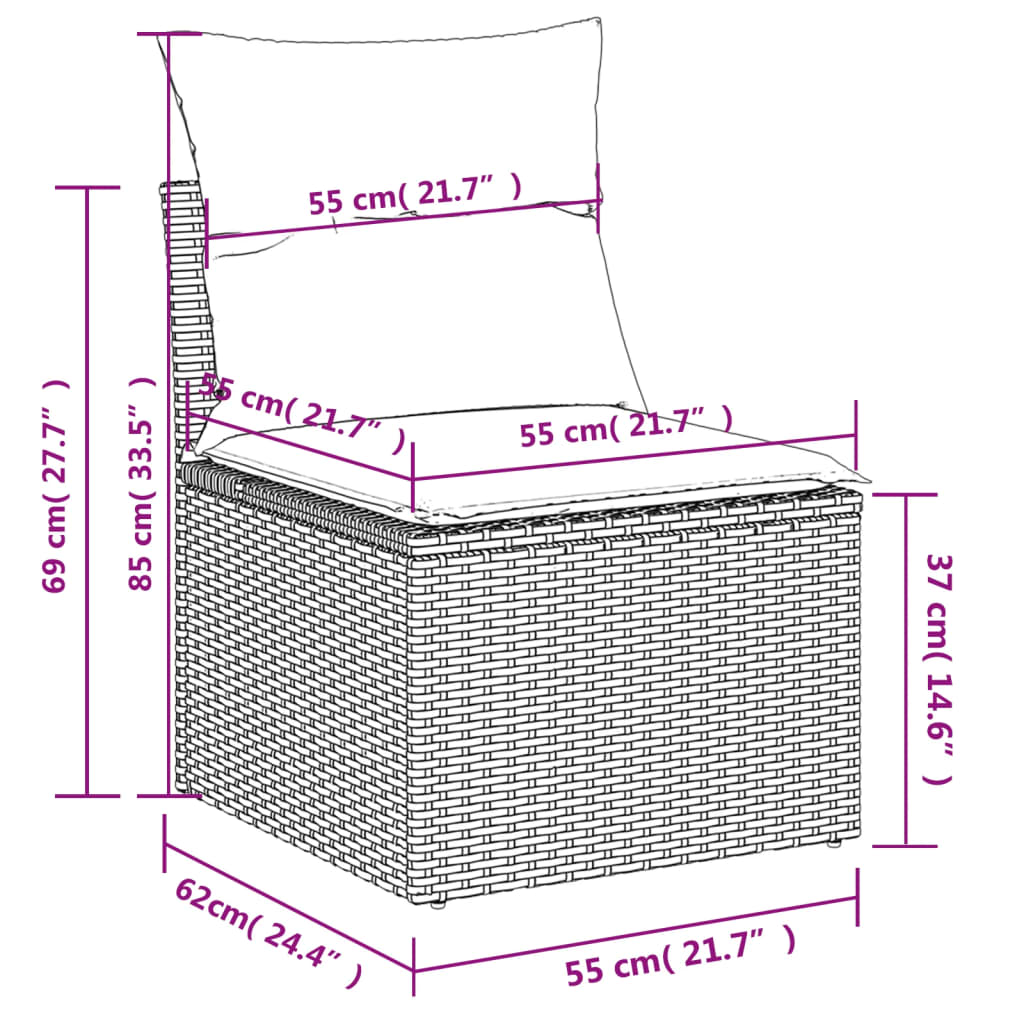 6-tlg. Garten-Sofagarnitur mit Kissen Braun Poly Rattan - Premium Gartenmöbel-Sets  - Just €554.21! Shop now at homesales4u