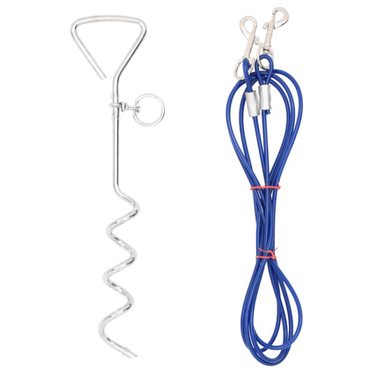 Hundeleine mit Pfahl 5 m - Premium Leinen  - Just €32.56! Shop now at homesales4u
