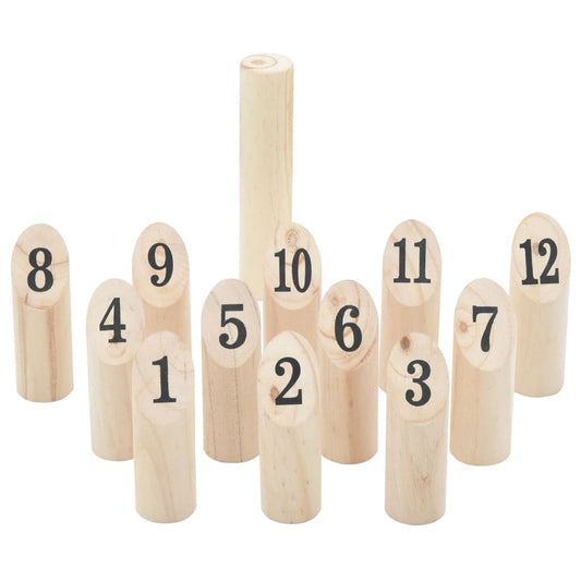 13-tlg. Kubb-Spielset mit Tragetasche Massivholz Kiefer - Premium Gartenspiele  - Just €37.25! Shop now at homesales4u