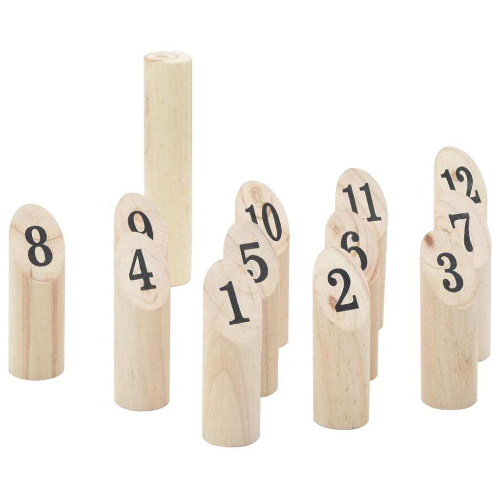 13-tlg. Kubb-Spielset mit Tragetasche Massivholz Kiefer - Premium Gartenspiele  - Just €37.25! Shop now at homesales4u