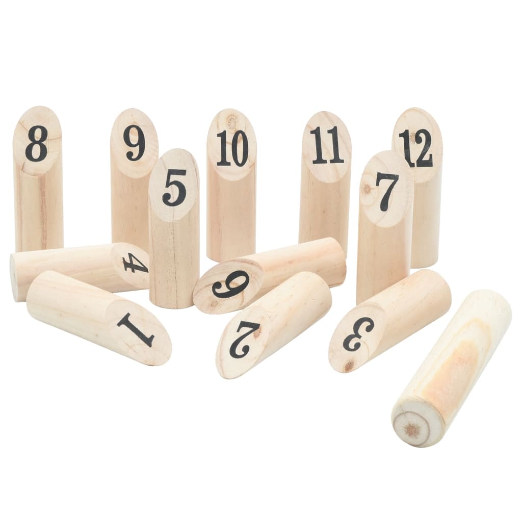 13-tlg. Kubb-Spielset mit Tragetasche Massivholz Kiefer - Premium Gartenspiele  - Just €37.25! Shop now at homesales4u